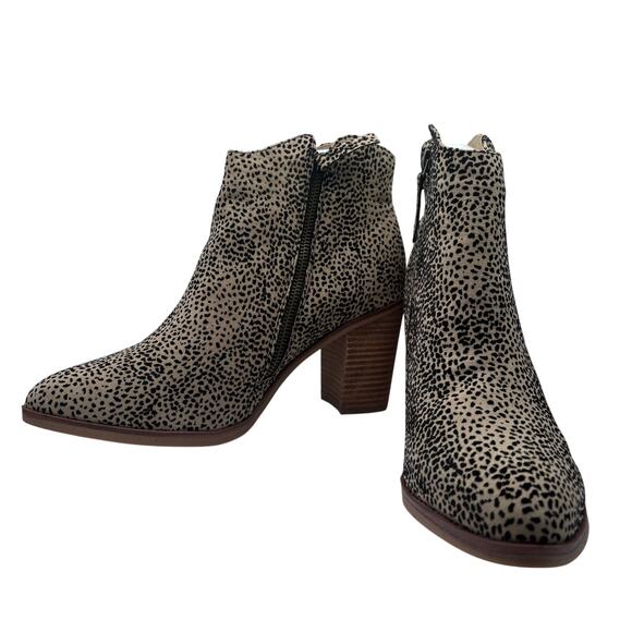 Stitch Fix MIA Spotted Animal Western Ankle Boots Booties Tracee Leopard 11W - Picture 1 of 6
